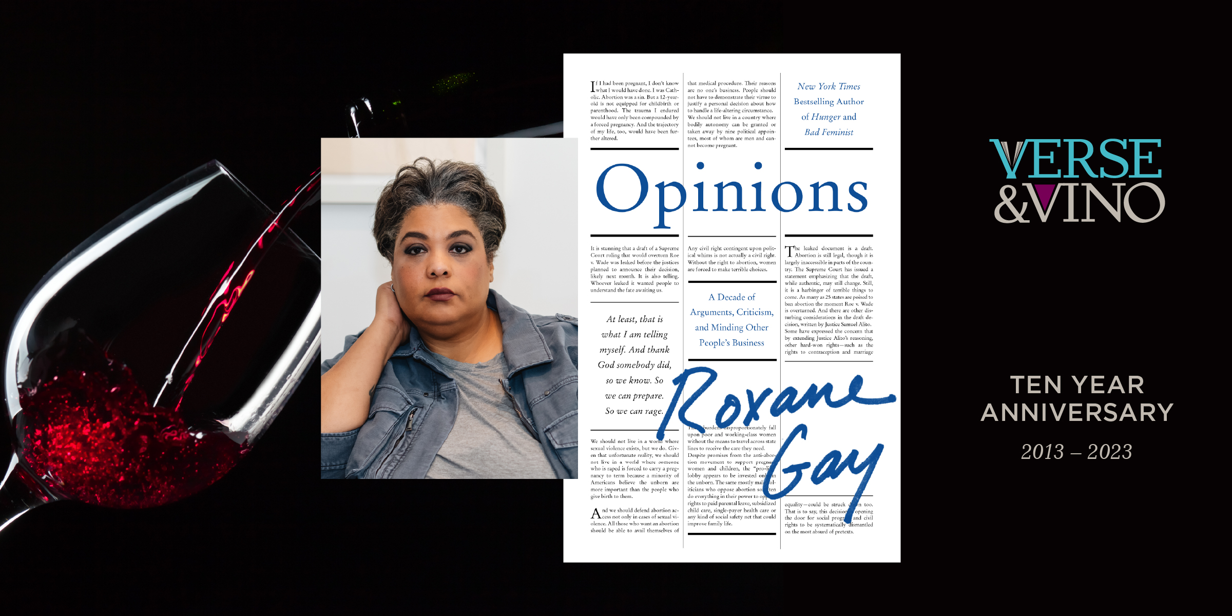 VERSE & VINO Spotlight: Roxane Gay